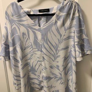 Ivanka Trump Short Sleeve Floral Blouse